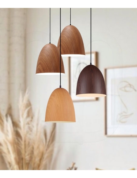 PENDANT ES 72W OBLONG Cherry Cinnamon  OD250mm x LIGNA01