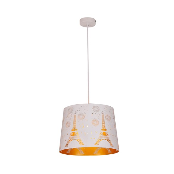 PENSHADE4 - PENSHADE Interior Slanted with Eiffel Tower Pattern Laser Cut Pendant Lights