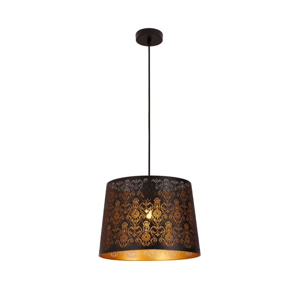 PENSHADE6 - PENSHADE Interior Slanted with Fleur Pattern Laser Cut Pendant Lights