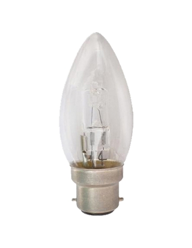 CLAHACAN28WSBCCL - Candle Halogen Globes Clear / Frosted Diffuser