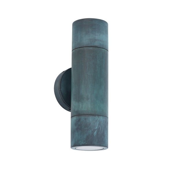 PG1ABR3 - GU10 Exterior Wall Pillar Spot Lights (Solid Patina Brass) IP65