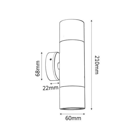 PG1FBR1 - GU10 Exterior Wall Pillar Spot Lights PG1FBR1
