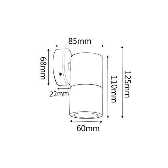 PGUDBR1 - GU10 Exterior Wall Pillar Spot Lights PGUDBR1
