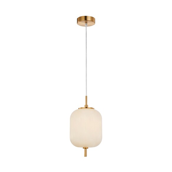 PINO3 - PINO Interior Opal Matte / Smokey Black Mirror Finish Jar Pendant Lights