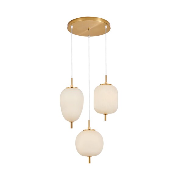 PINO4X3R - PINO Interior Opal Matte / Smokey Black Mirror Finish multiple Pendant Lights