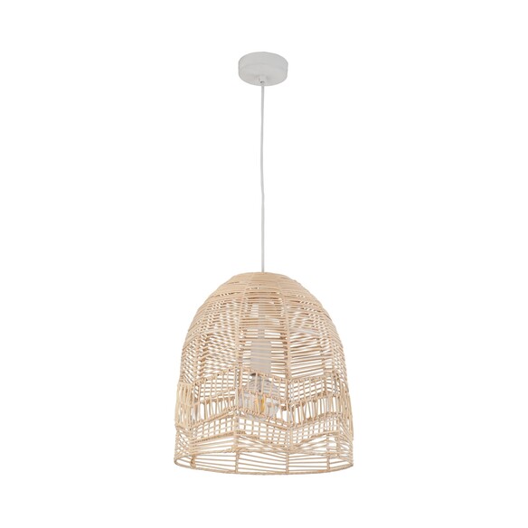 ROTA1 - ROTA Bohemian Interior Natural Rattan Ellipse Pendant Light