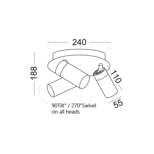 SAKUP1 - SAKUP Exterior GU10 Adjustable Ceiling SAKUP1