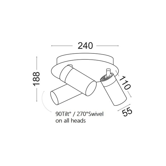 SAKUP1 - SAKUP Exterior GU10 Adjustable Ceiling SAKUP1