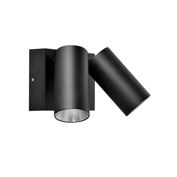 SEC09 - SEC Surface Mounted LED Tri-CCT Double Adjustable Wall/Pillar Light (Matte Black) IP65