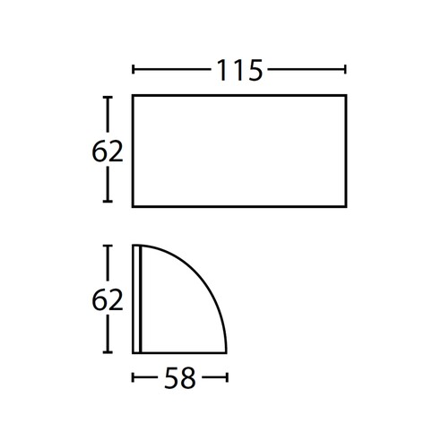 STE25 - STE Exterior 12V Matte Black Curved STE25
