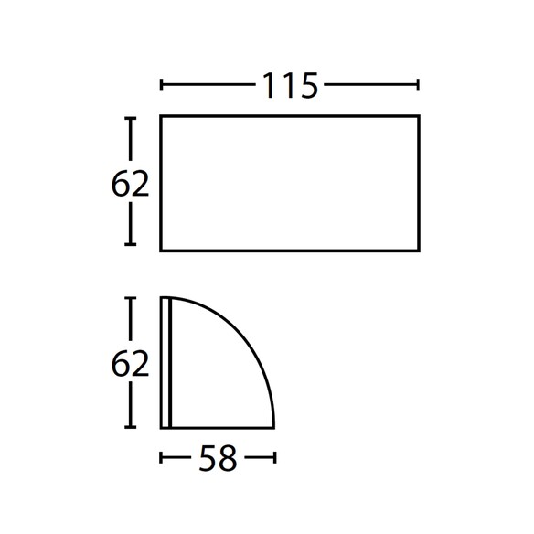 STE25 - STE Exterior 12V Matte Black Curved STE25