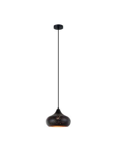 PENDANT ES 72W BLK Champagne Glass with Gold MARRAKESH04