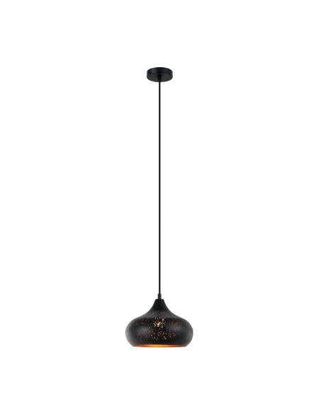 PENDANT ES 72W BLK Champagne Glass with Gold MARRAKESH04