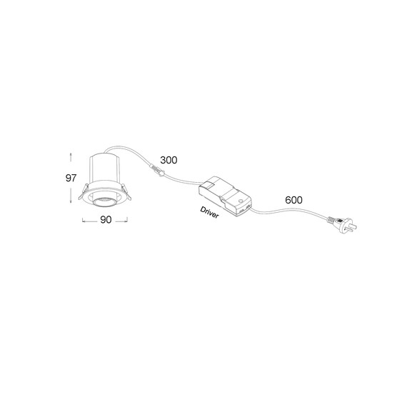 TELEPLATE1 - TELE LED Recessed Spot Downlight TELEPLATE1