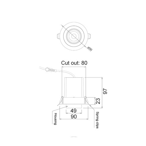 TELEPLATE1 - TELE LED Recessed Spot Downlight TELEPLATE1