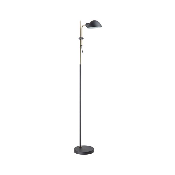 TETTU-F1 - TETTU Adjustable Height Swivel Head Sand Black Floor Lamps - Off Foot Switch (Tettu-F2 Has 2 Switches To Control T...