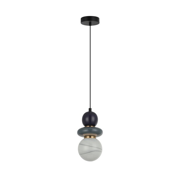 TOCADO3 - TOCADO Interior Sandblasted Opal Diffuser Glass with Ceramic Bead Pendant Lights