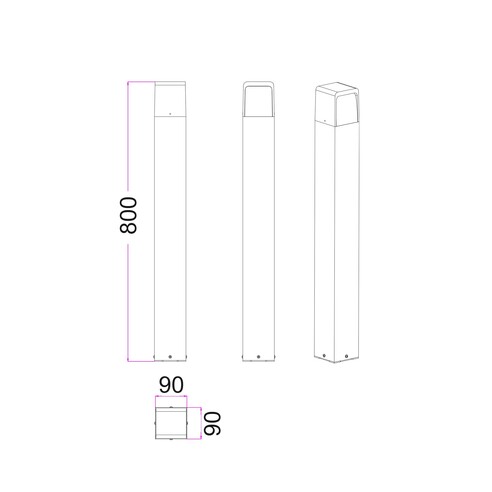 TOREN1 - TOREN LED Tri-CCT Surface Mounted Dark TOREN1