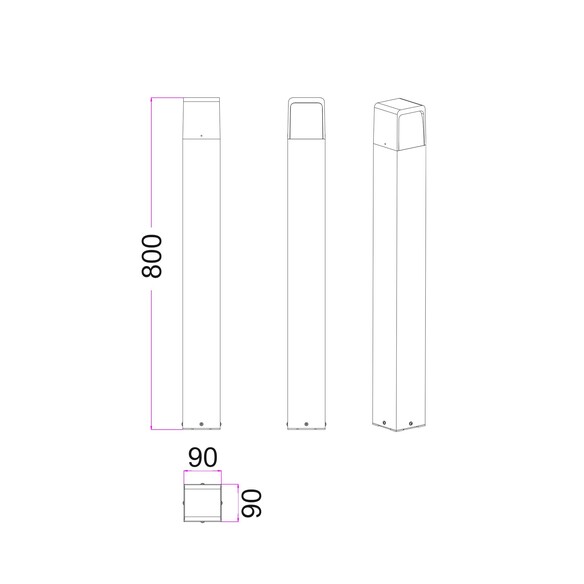 TOREN1 - TOREN LED Tri-CCT Surface Mounted Dark TOREN1