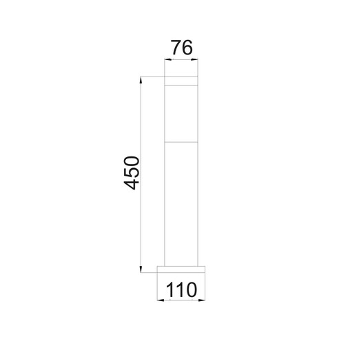 TORRE3 - TORRE E27 Surface Mounted Black Bollard TORRE3