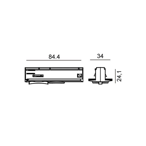 TRK1WHADAP2 - 3 Wire 1 Circuit Universal Track TRK1WHADAP2