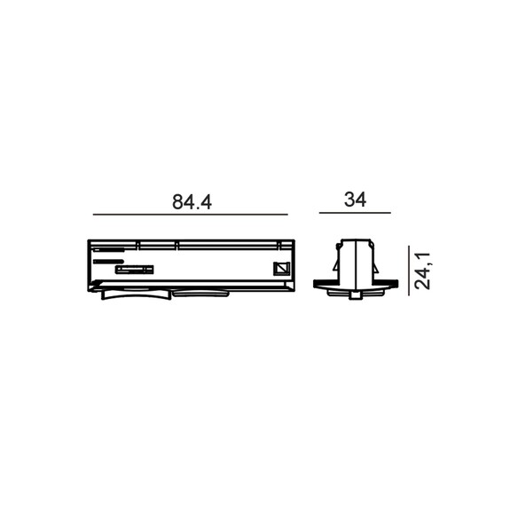 TRK1WHADAP2 - 3 Wire 1 Circuit Universal Track TRK1WHADAP2