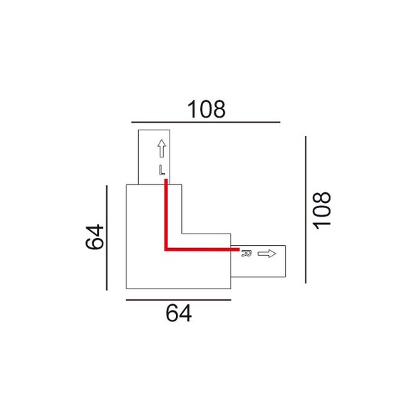 TRK1WHCON5 - 3 Wire 1 Circuit Universal Tracks, TRK1WHCON5