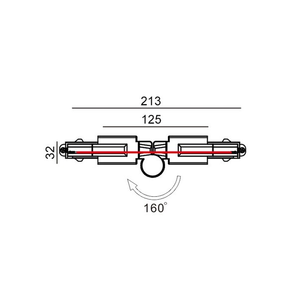TRK1WHCON5 - 3 Wire 1 Circuit Universal Tracks, TRK1WHCON5