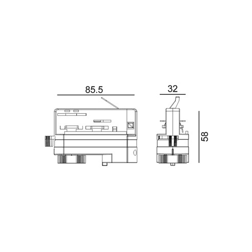 TRK3BLADAP4 - 4 Wire 3 Circuit Track Pendant TRK3BLADAP4