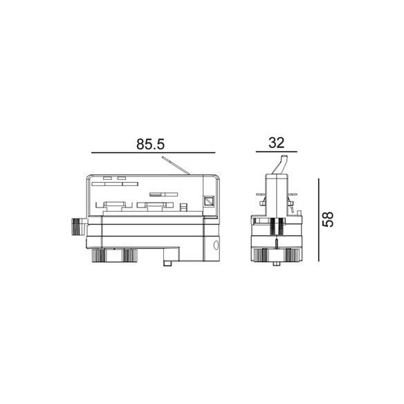 TRK3BLADAP4 - 4 Wire 3 Circuit Track Pendant TRK3BLADAP4