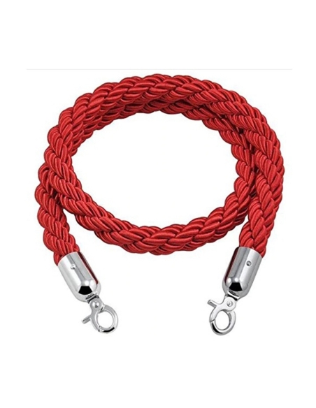 DQMG0012 - Dolphy Red & Silver Nylon Twisted Rope for Queue Barrier