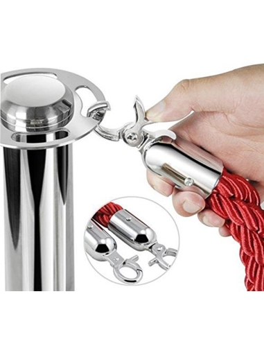 DQMG0012 - Dolphy Red & Silver Nylon Twisted Rope DQMG0012