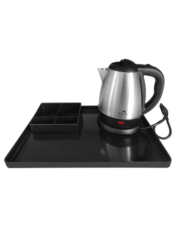 Dolphy Stainless Steel 1.2 Litre Kettle with Amenity Tray 
