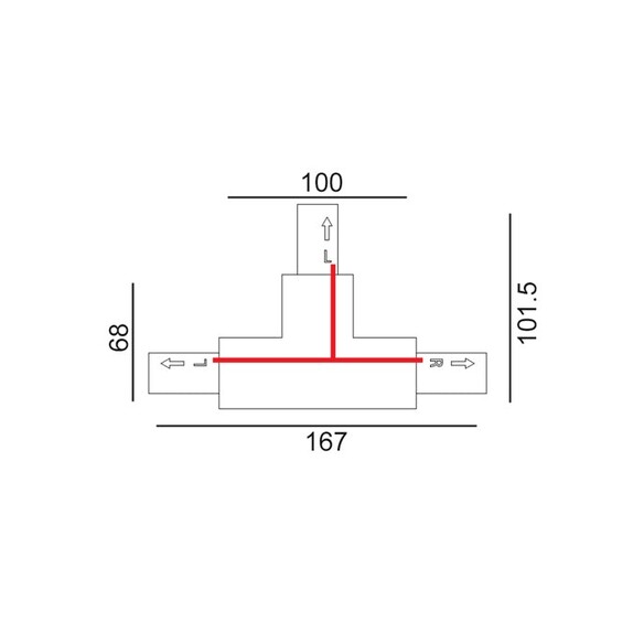 TRK3WHCON2 - 4 Wire 3 Circuit Universal Tracks, TRK3WHCON2