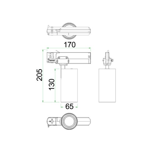 TRKTRI01 - 4 Wire 3 Circuit LED Tri-CCT Dimmable TRKTRI01