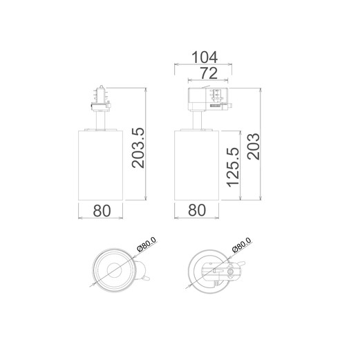 TRKTRI05 - 4 Wire 3 Circuit LED Tri-CCT Dimmable TRKTRI05