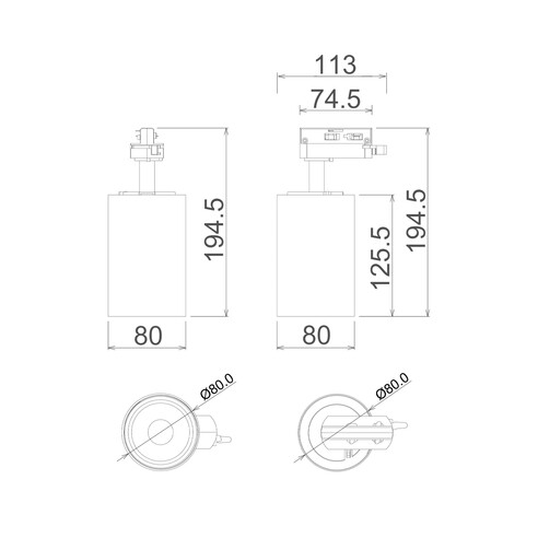 TRKTRI08 - 3 Wire 1 Circuit LED Tri-CCT Dimmable TRKTRI08