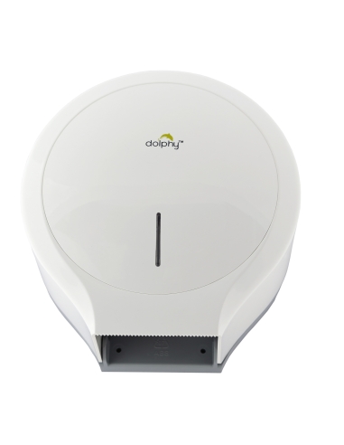 Dolphy Jumbo Toilet Roll Dispenser White - DTPR0009