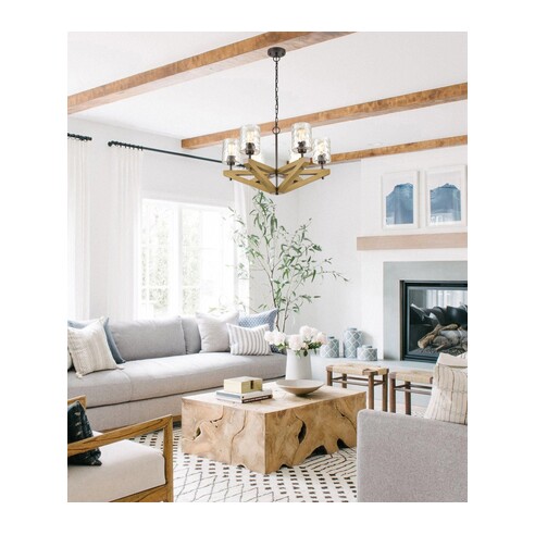 VOTIF1 - VOTIF Retro Interior Candelabra Oak Wood VOTIF1