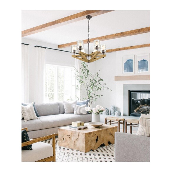 VOTIF1 - VOTIF Retro Interior Candelabra Oak Wood VOTIF1