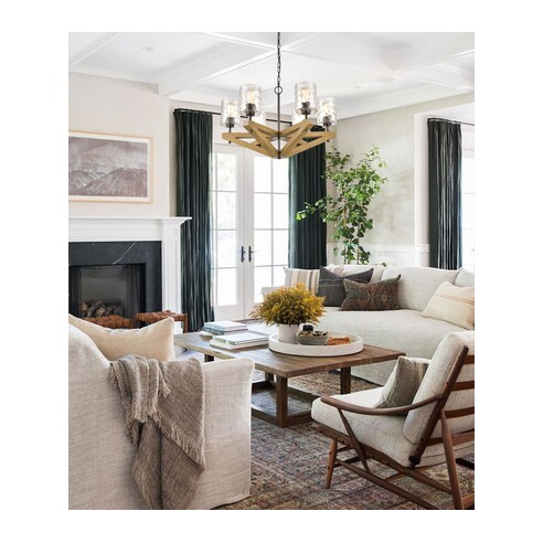 VOTIF1 - VOTIF Retro Interior Candelabra Oak Wood VOTIF1
