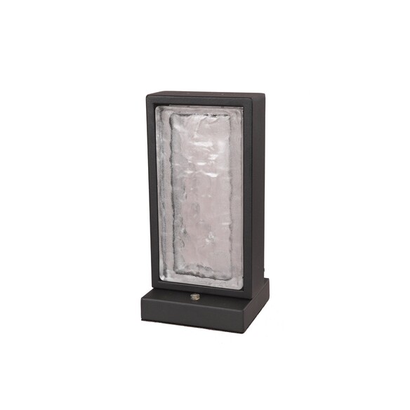 ZEIGEL-T1 - ZEIGEL Interior LED Rectangular Textured Ice Glass Diffuser Table Lamps - Off & Step Dimming Light Ambient Temper...