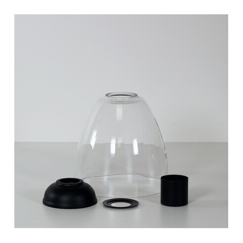 OL2258BK - WARWICK Black with Clear Glass DIYOL2258BK