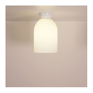 OL2259WH - ARLEY White with Ribbed Opal Matt Glass DIYOL2259WH