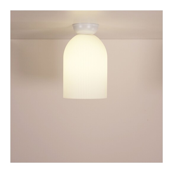 OL2259WH - ARLEY White with Ribbed Opal Matt Glass DIY