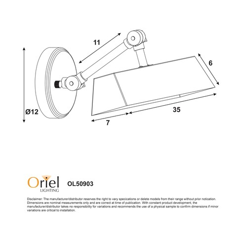 OL50903BZ - Loxby Picture Light BronzeOL50903BZ