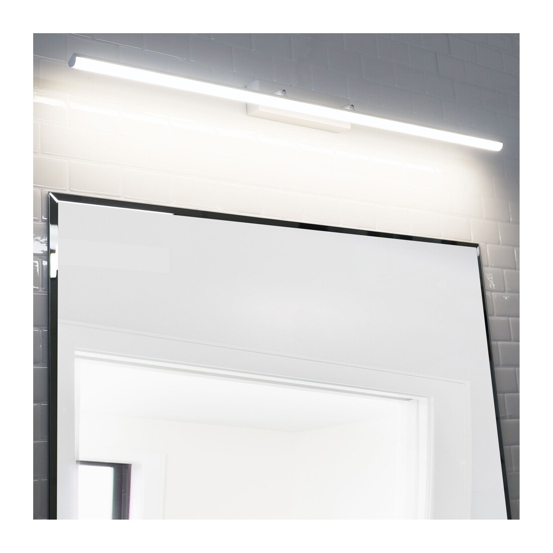 White Kari bar — clean and bright — Kari 90 White 27W CCT Vanity Light IP44