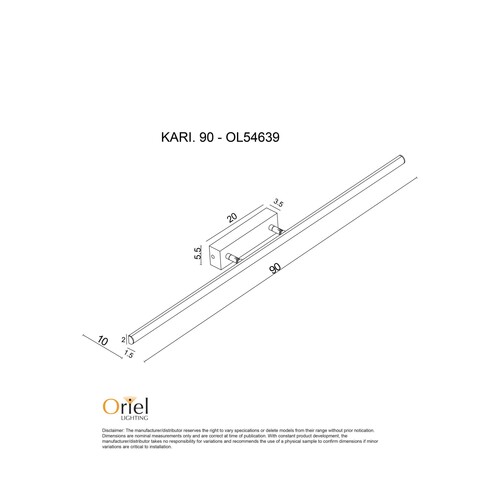 OL54639WH - Kari 90 White 27W CCT Vanity Light OL54639WH