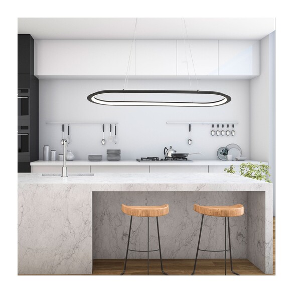 OL60860/80BK - Ovale CCT LED Pendant BlackOL60860/80BK