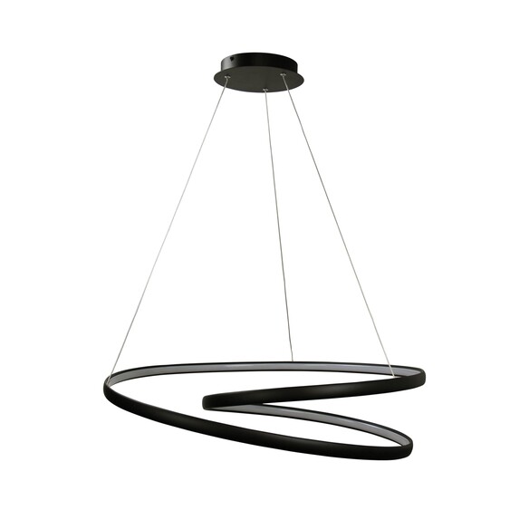 OL60994/80BK - INFINITY 50W LED CCT Dimmable Spiral Black Pendant